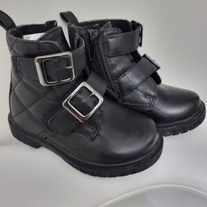 Rachel Black Quilted Kids Boots